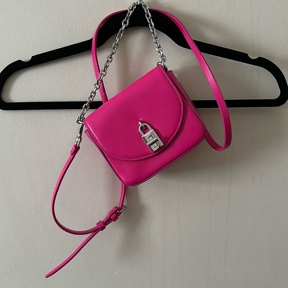 Rebecca Minkoff Locket Hot Pink Chainlink Bag